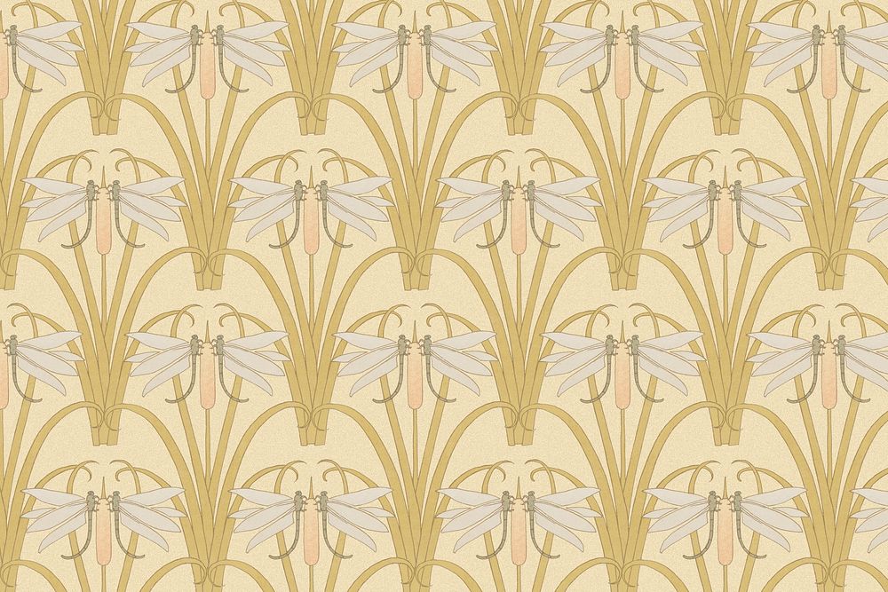 Maurice&rsquo;s dragonfly pattern background, vintage insect, famous artwork remixed by rawpixel