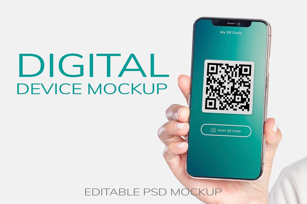 Smartphone screen mockup psd promotional ad