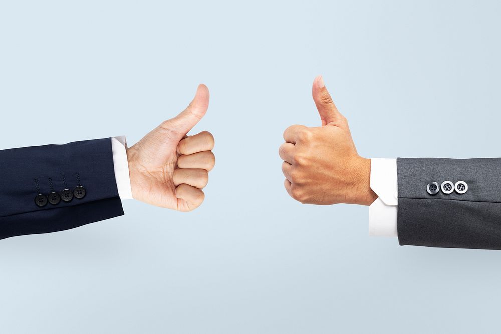 Business thumbs up  hand gesture