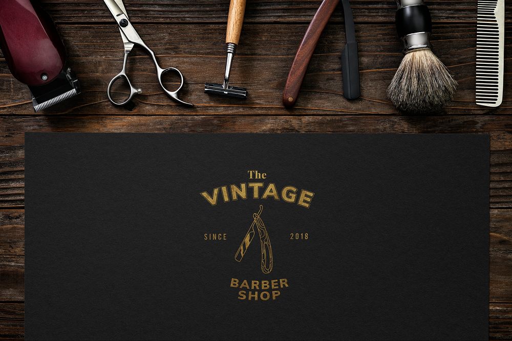 Vintage barber paper jobs and career concept