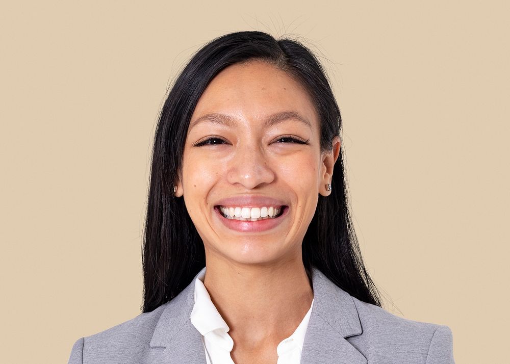 Happy business woman portrait, smiling face