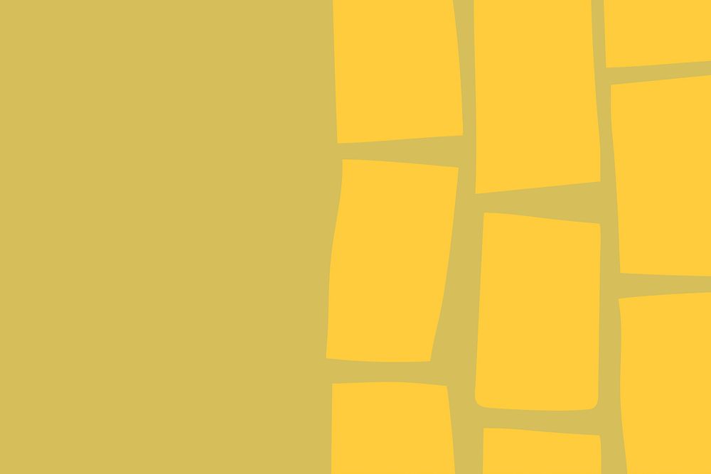 Yellow blocks pattern background vector in ditalini pasta shape