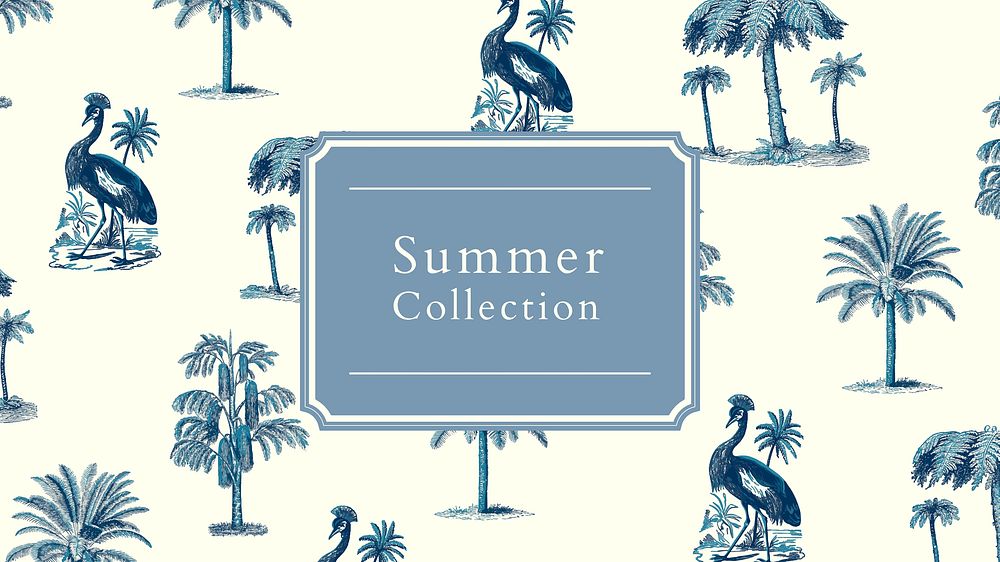 Summer collection banner template vector