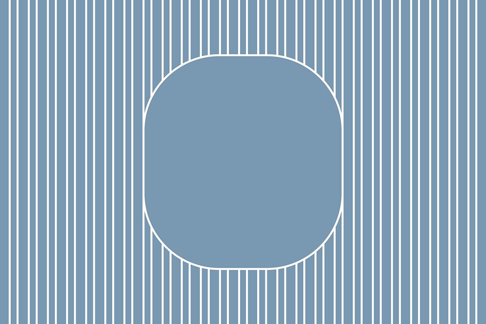 White striped frame psd on blue background