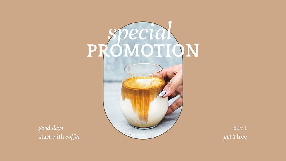 Special promotion psd presentation template for bakery and cafe marketing