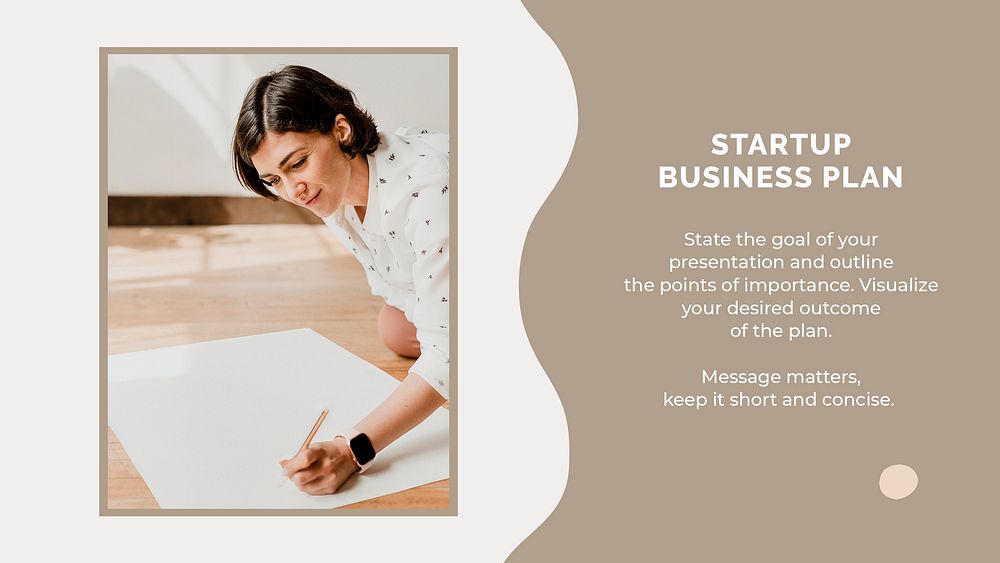 Presentation template psd for startup business plan
