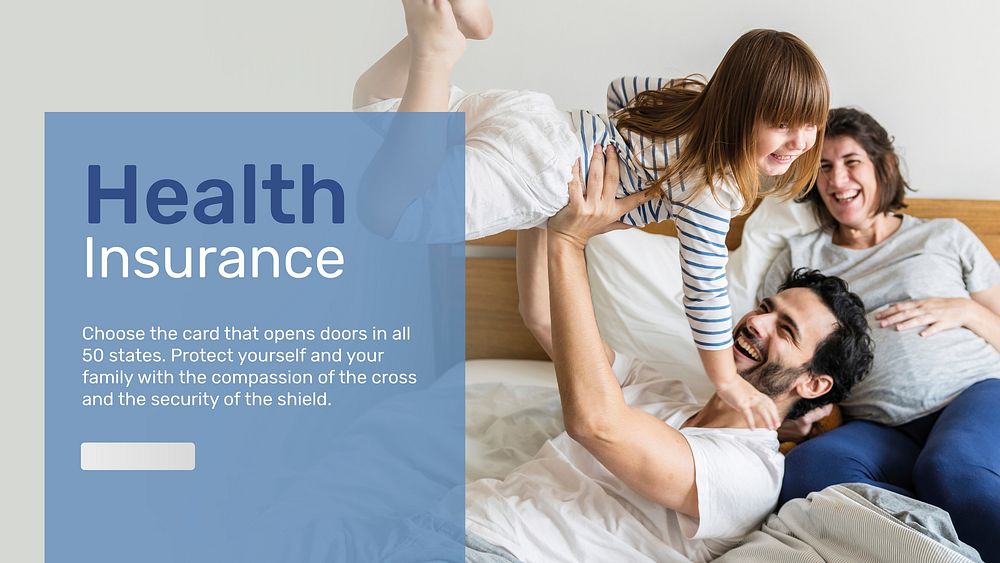 Health insurance banner template vector with editable text