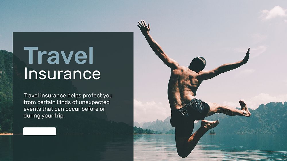 Travel insurance banner template psd with editable text