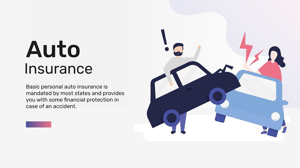 Auto insurance template vector for blog banner