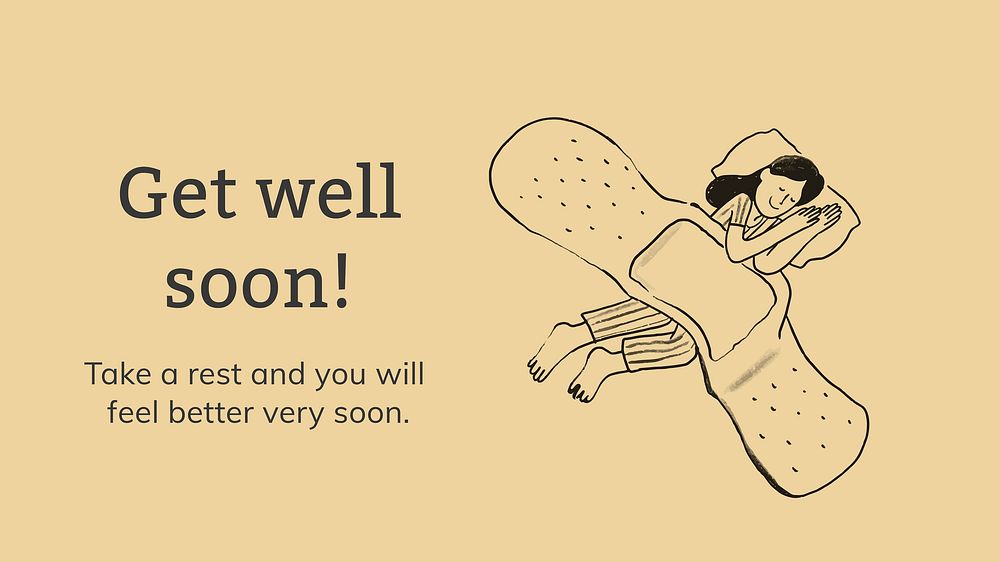 Get well soon template vector healthcare presentation