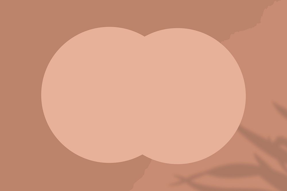 Brown background vector with overlapped circle frame