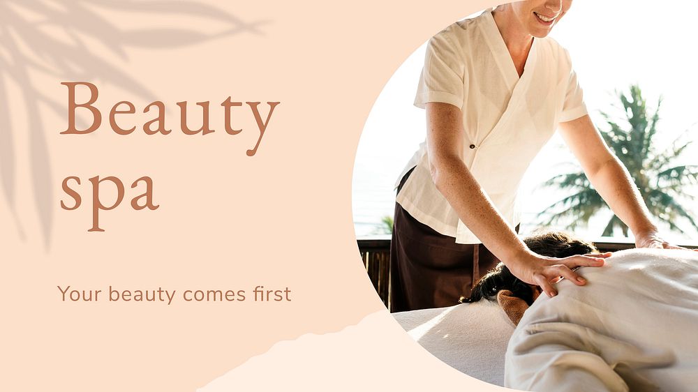Beauty spa wellness template vector with your beauty comes first text