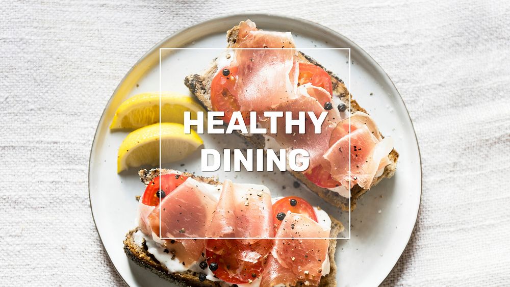Healthy dining banner template vector