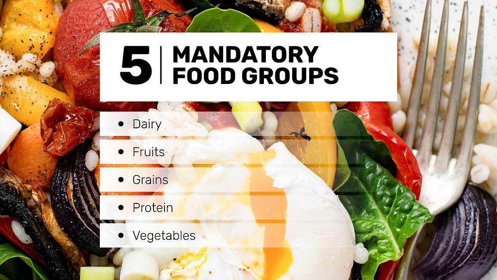 Mandatory food banner template vector