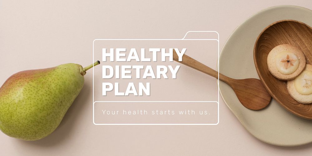 Dietary plan banner template vector