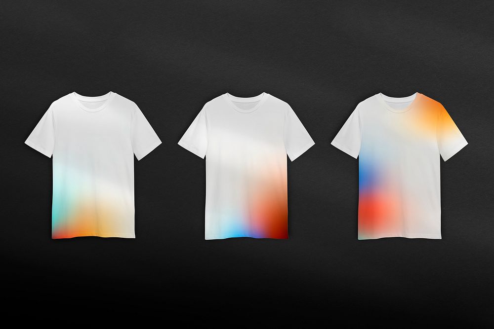 Gradient t-shirt with logo in minimal style fashion