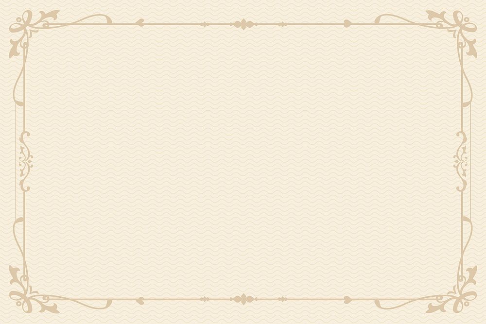 Ornaments frame background, beige vintage design