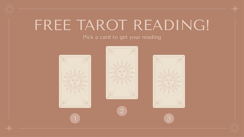 Minimal blog banner template, tarot card reading, marketing ad vector