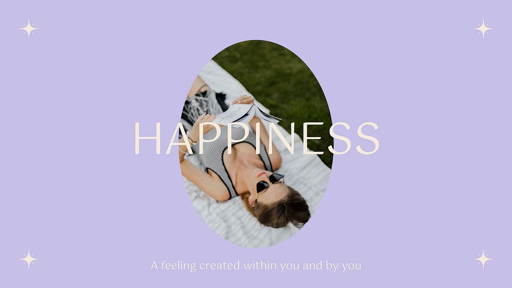 Spiritual quote blog banner template, minimal happiness graphic vector