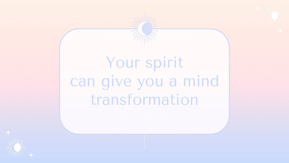 Spiritual quote blog banner template, pastel gradient graphic vector