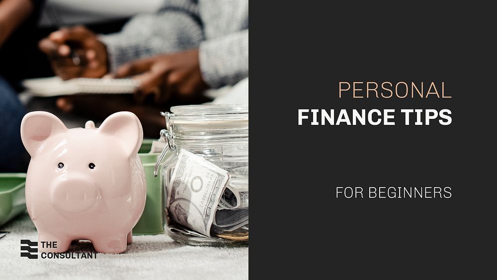 Finance tips blog banner template, financial service, beige design psd