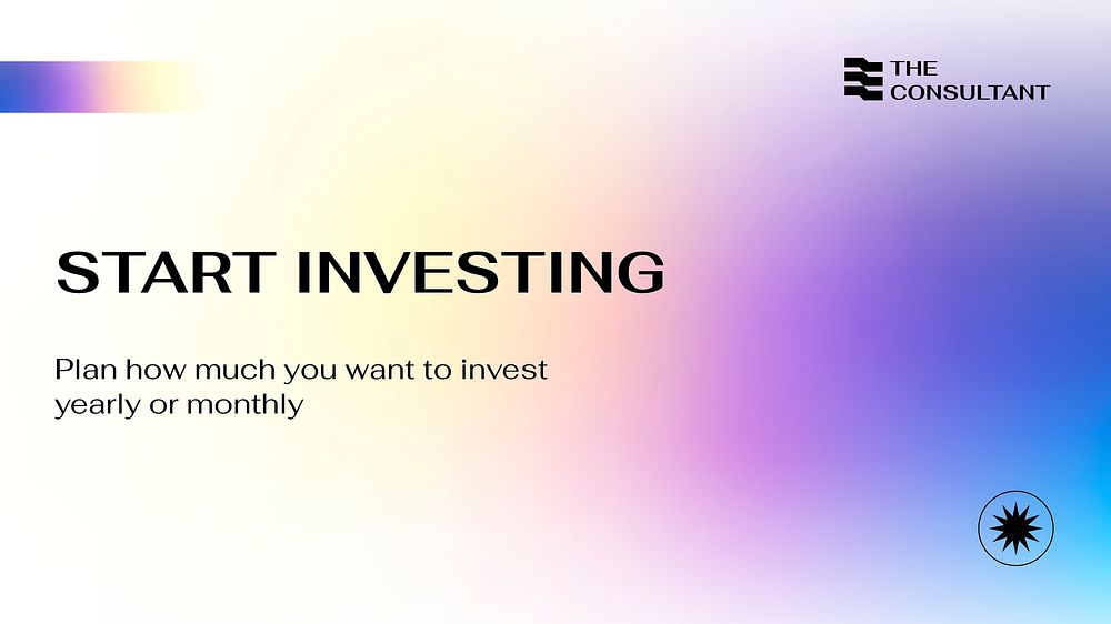 Financial consulting blog banner template, tax advisor service, purple gradient design vector