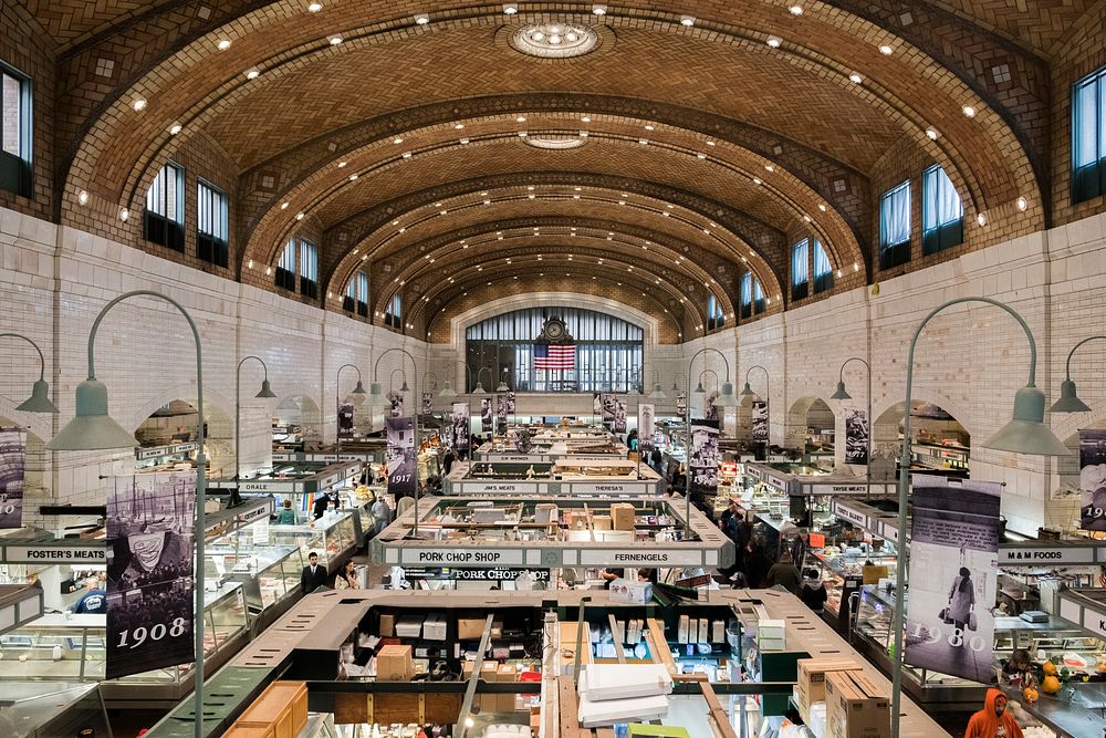 West Side Market, Cleveland, United States. Original public domain image from Wikimedia Commons