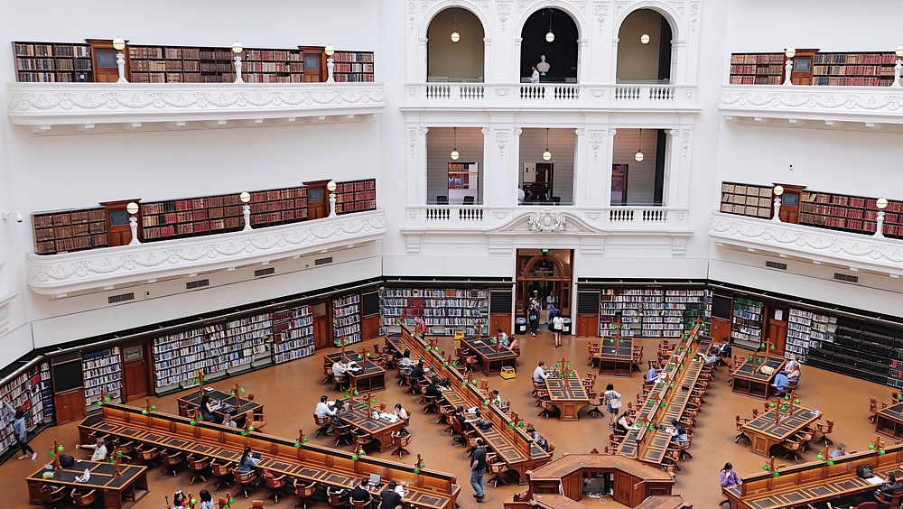 State Library of Victoria, Melbourne, Australia. Original public domain image from Wikimedia Commons