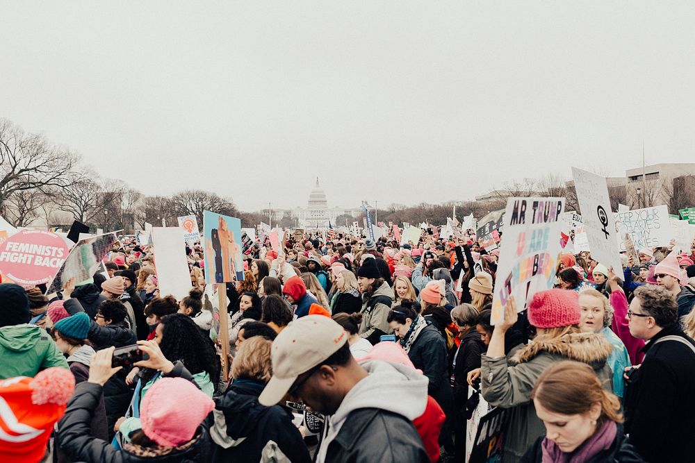 Womans March on Washington. Original public domain image from Wikimedia Commons