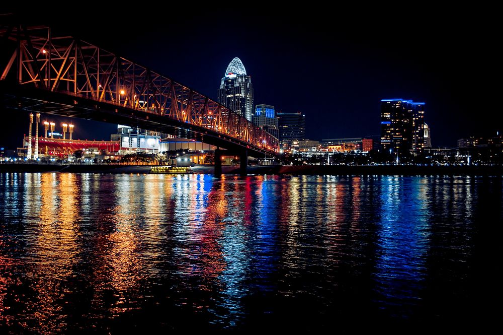 Cincinnati from the River. Original public domain image from Wikimedia Commons