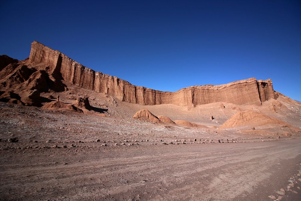 Sandstone mountain formation in the San Pedro de Atacama desert. Original public domain image from Wikimedia Commons