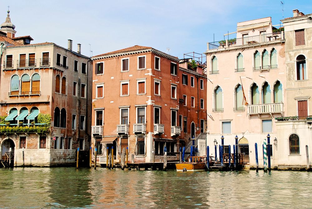 Old buildings in Venice, Italy. Original public domain image from Wikimedia Commons