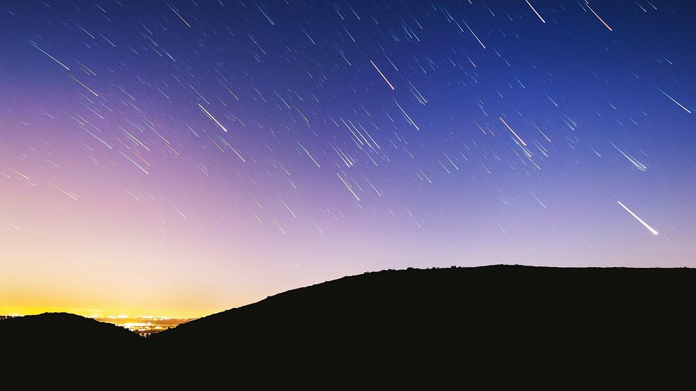 Beautiful meteor showe background. Original public domain image from Wikimedia Commons