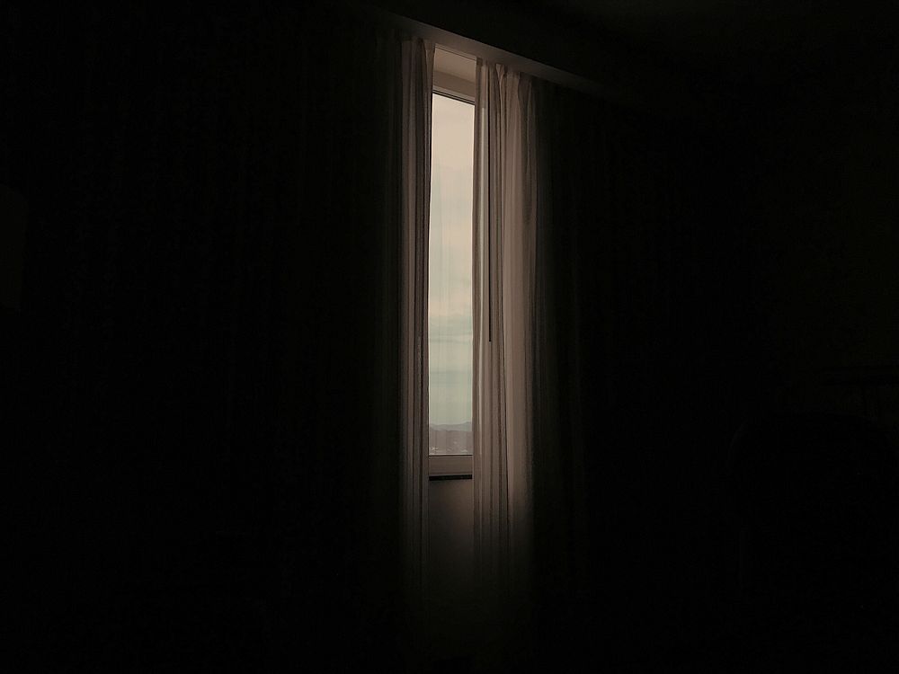 Dark room and a window. Original public domain image from Wikimedia Commons
