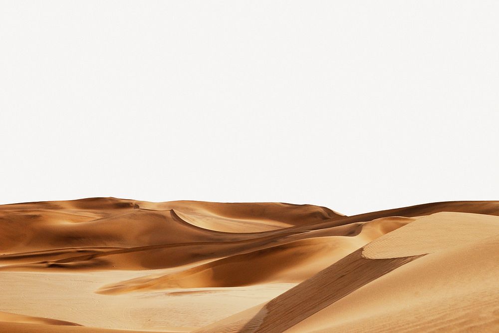 Aesthetic desert background, brown nature border psd