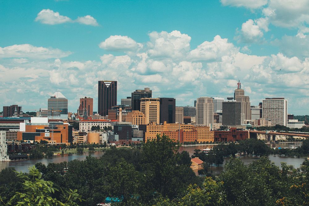 Skyline in Saint Paul, United States. Original public domain image from Wikimedia Commons