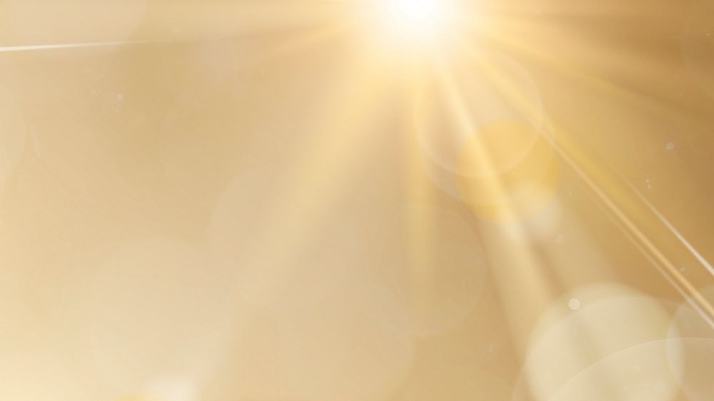 Natural light desktop wallpaper, lens flare, golden sun ray effect background