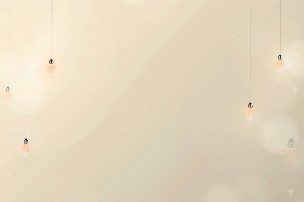 Bokeh background psd in beige with beautiful hanging lights