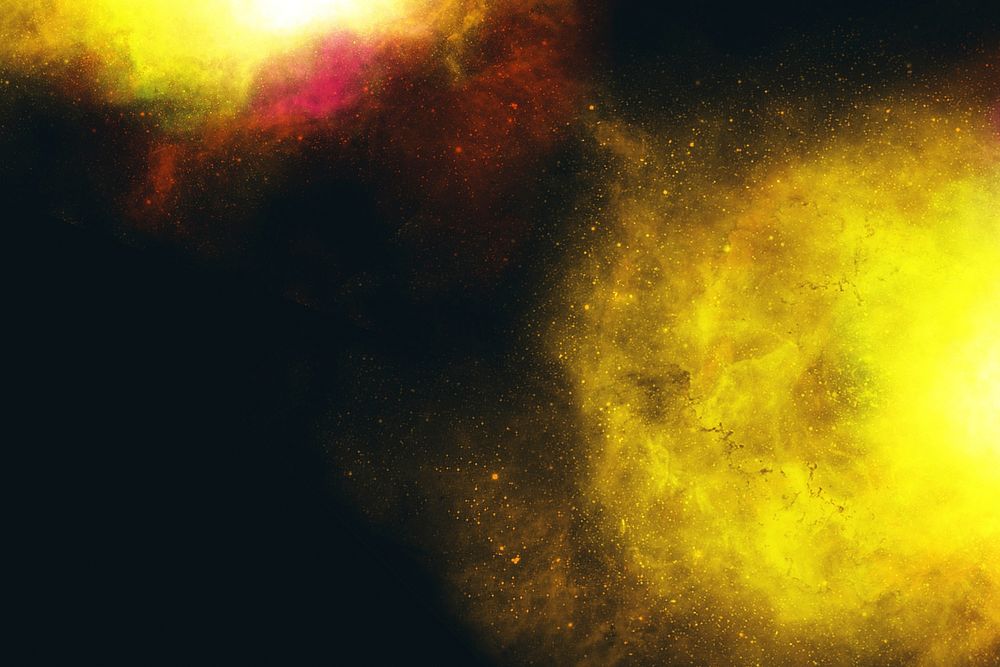 Yellow galaxy graphic psd on dark background