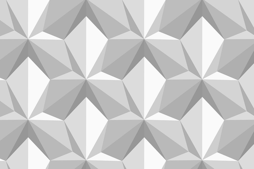 Kite 3D geometric pattern grey background in simple style