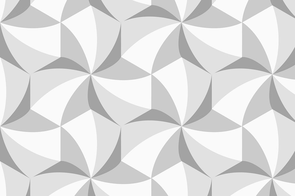 Simple 3D geometric pattern grey background