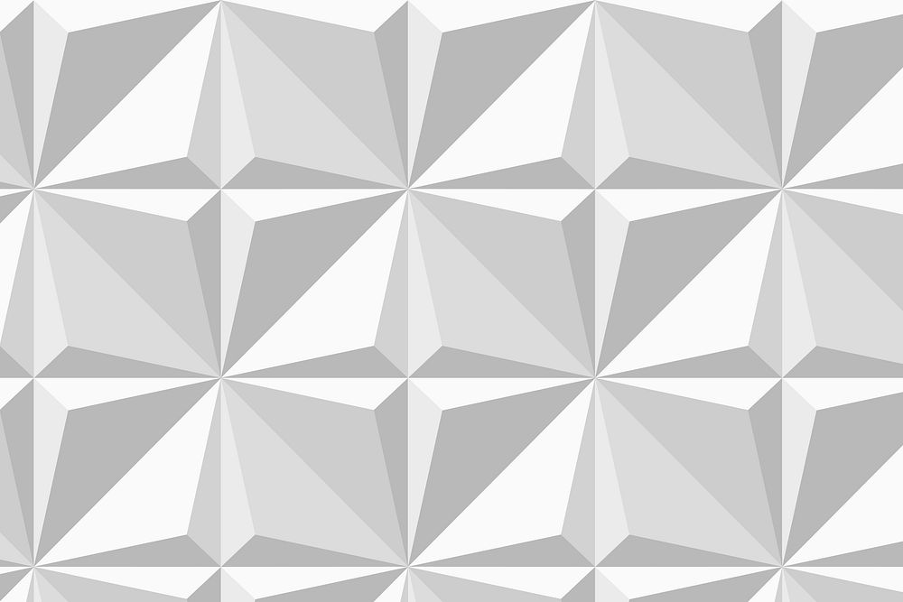 Kite 3D geometric pattern grey background in simple style