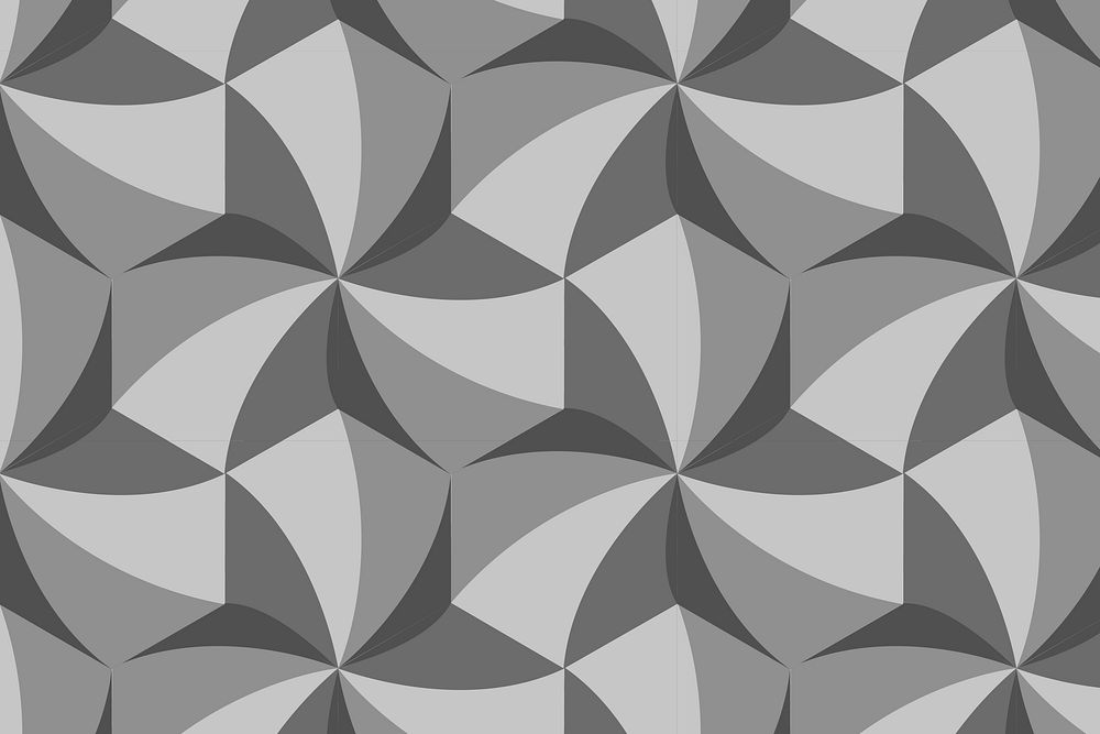 Simple 3D geometric pattern grey background