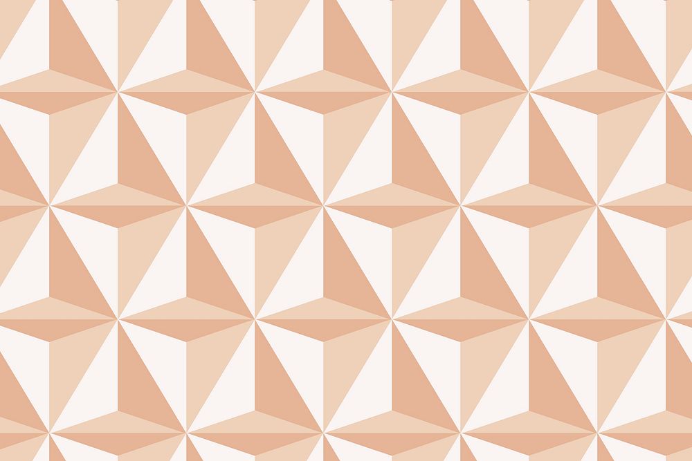 Triangle 3D geometric pattern orange background in modern style