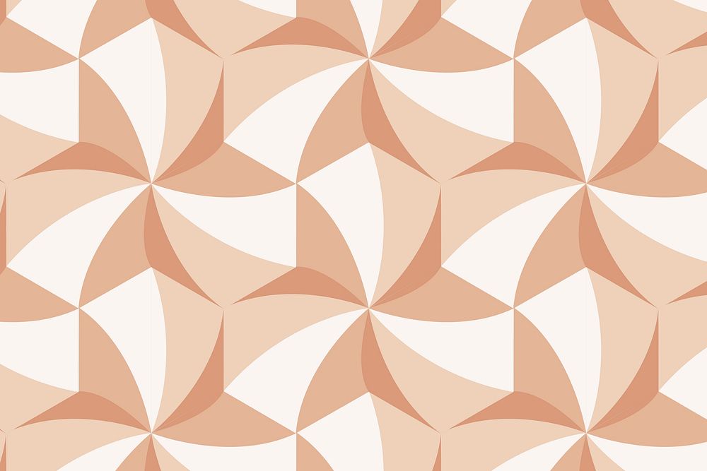 Modern 3D geometric pattern vector orange background