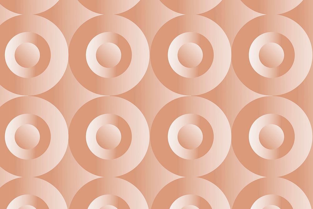 Circle 3D geometric pattern vector orange background in abstract style