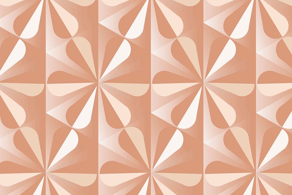 Modern 3D geometric pattern vector orange background