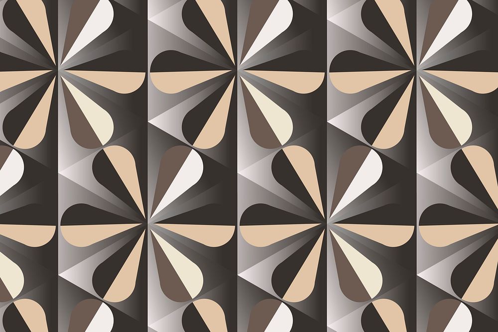 Modern 3D geometric pattern brown background