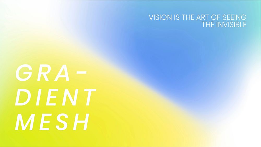 Abstract template vector blue and yellow gradient for blog banner