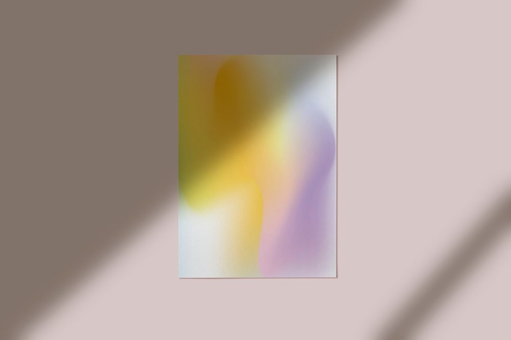 Abstract gradient design on poster with design space
